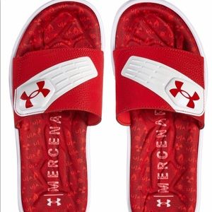 Brand New With Tags Under Armour Men’s Mercenary XII Slides. Adjustable Strap.
